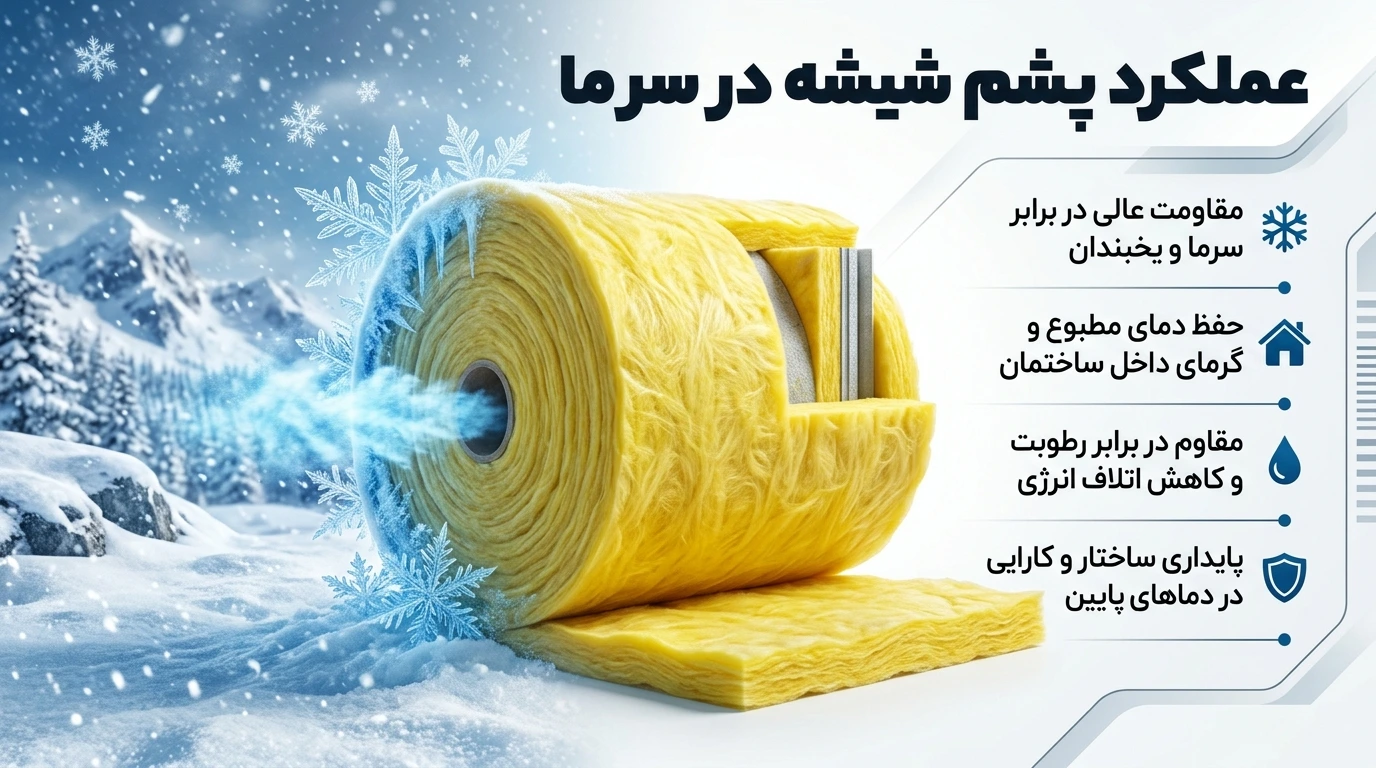 عملکرد پشم شیشه در سرما