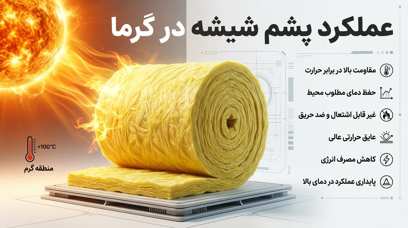 عملکرد پشم شیشه در گرما
